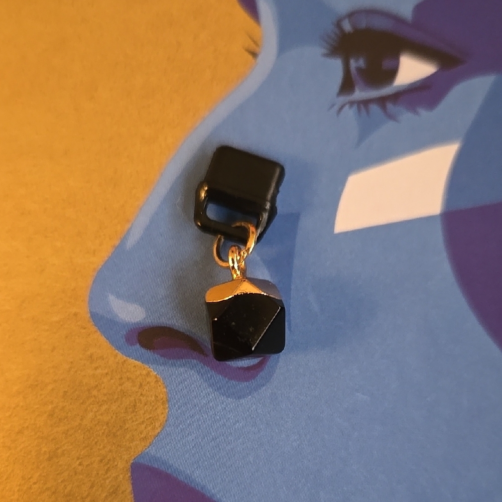 Obsidian Dust Plug Charm USB-C